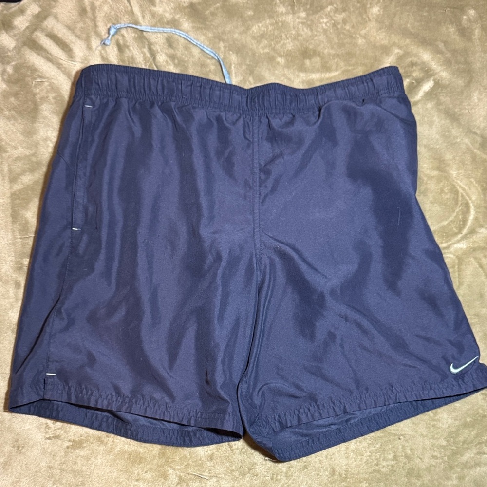 Nike navy blue swim trunks